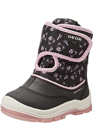 Geox B Flanfil Girl B Abx, Stivaletti Bambine e ragazze, Nero/Rosa (Black/Dk Pink C9231), 21 EU