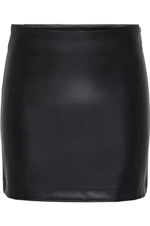 ONLY Onlmiri Life MW Faux Lea Zip Skirt Pnt Gonna, , S Donna