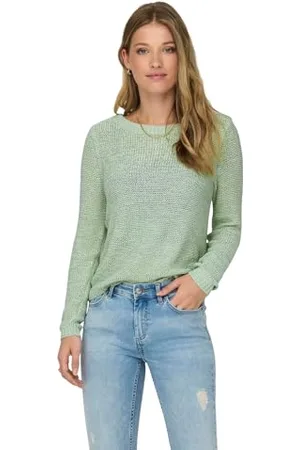 ONLY ONLGEENA XO L/S Pullover Knt Noos, Subtle Green, XL Donna