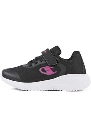 Champion Syphon Engage Mesh G PS Low, Sneakers Bambina, Nero/Fucsia (KK004), 32 EU
