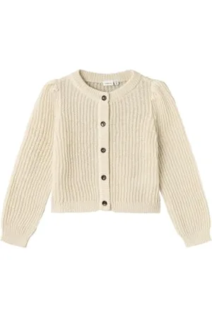 NAME IT NKFNAJAMAJ LS Short Knit Card Maglione Cardigan, , 134/140 cm Bambina