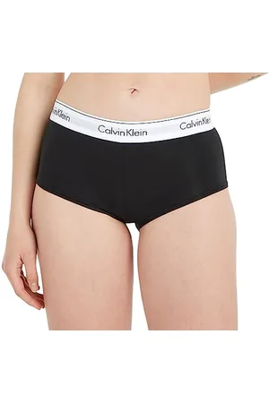 Calvin Klein Pantaloncini Hipster Donna Cotone Elasticizzato, (Black), L