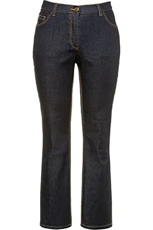 Ulla Popken Bügel-BH, Softschale, Leo, Cup D-e Jeans Bootcut, (Dark Denim 93), 58 (Taglia Unica: 52) Donna