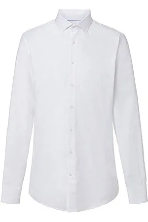 Hackett Uomo Poplin Slim Dc Camicia formale, , 180