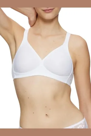 Triumph Donna Modern Soft+Cotton N, Wireless Bra, WHITE, 3C