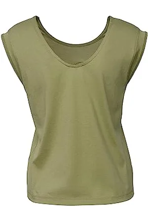 ESPRIT 063ee1K306 T-Shirt, 345/kaki Chiaro, S Donna