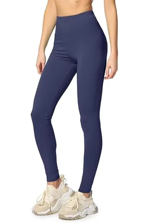 Merry Style Lunghi Leggings Fuseaux Sportivi da Donna Pratico Modello a Vita Alta in Cotone Naturale MS10-198 ( , 3XL)