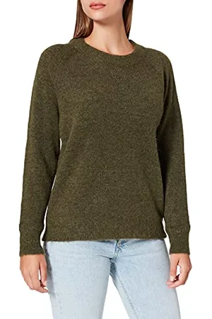 SELECTED BLACK SLFLULU LS Knit O-Neck B Noos Maglione, , L Donna