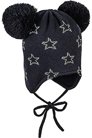 Sterntaler Strickmütze Blauer Stern Cappellino, , 47 cm Unisex-Bimbi