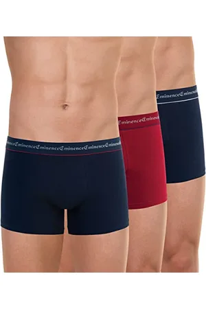 Eminence Lot DE 3 Boxers Uomo, ( (Marine/Rouge/Anthracite), M (Pacco da 3)
