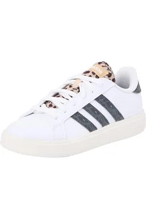 adidas Grand Court Base 2.0 Shoes, Scarpe Donna, Cloud White/Carbon/Magic Beige, 36 2/3 EU