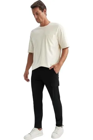 DeFacto A5267AX, Pantaloni della Tuta Uomo, Black