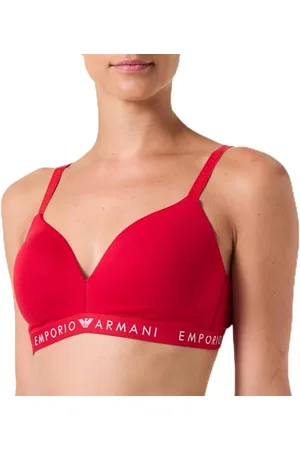 Emporio Armani Iconic Logoband Padded Triangle Bra, , S Women