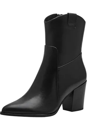 Marco Tozzi Stivaletti da donna in similpelle con tacco e design a punta color (black) 41 EU