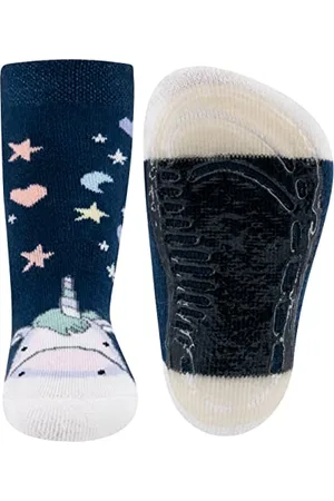 Ewers Stoppersocks Unicorn, calzini antiscivolo per bambine, con suola in gomma, MADE IN GERMANY, 1 paio di calzini antiscivolo per bambini, taglia 25-26