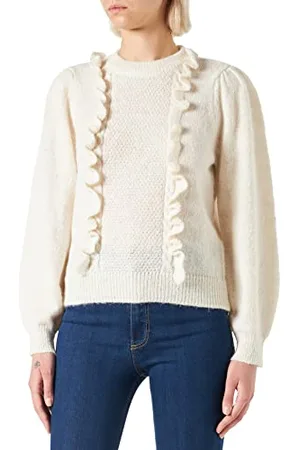 Pieces® Pcmarley LS O-Neck Knit BC Maglione, , S Donna