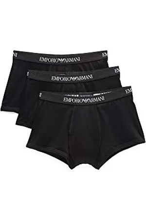 Emporio Armani 3-Pack Boxer Pure Cotton, Boxer, Uomo, (Black/Black/Black), L