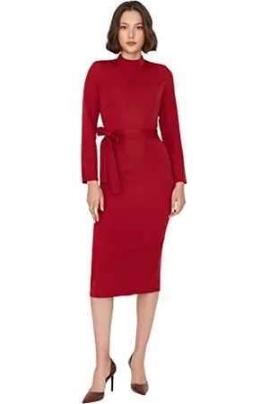 Trendyol Midi Bodycon Regular Dress, Vestito, 39 EU