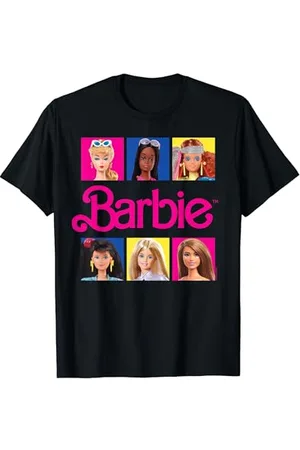 Barbie Ritratti di bambole differenti con logo Maglietta