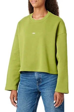 JJXX JACK & JONES Jxabbie Ls Wide Every Brush Crew Sn, Maglia di tuta Donna, Woodbine/Stampa: Logo Bianco, M