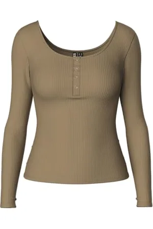 Pieces® Pckitte LS Top Noos BC Maglietta a Maniche Lunghe, , M Donna
