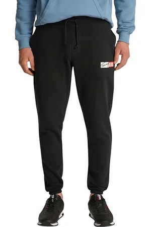 Tommy Hilfiger Uomo Pantaloni da Jogging Slim Entry Sportivi, Nero , L