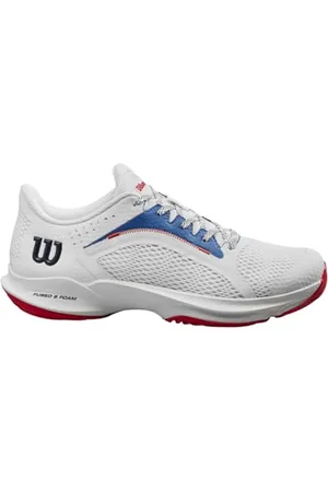 Wilson Hurakn 2.0, Tennis Shoe Donna, White/Deja VU Blue Red, 43 1/3 EU