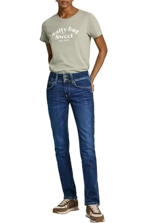 Pepe Jeans Slim Jeans LW Pl204729, (Denim-dp6), 34W x 32L Donna