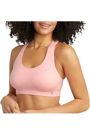 Champion Reggiseno Sportivo Senza Cuciture, Opaco, Fiocco Rosa, XL Donna