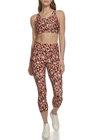 DKNY Printed High Waist Cropped 21 Inches Tight Leggings, , L Donna