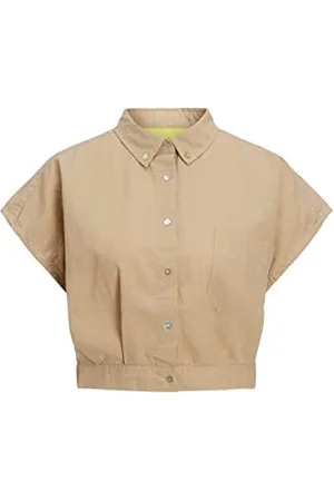 JJXX Jxpenny Linen SL-Maglietta Wvn Ln Camicetta, , L Donna