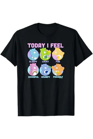 Care Bears Vintage Neon Today I Feel Emotions Box Ups Maglietta