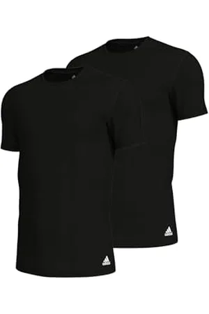 adidas Multipack Crew Neck T-shirt (2pk), Maglie termiche Uomo, Nero, S (Pacco da 2)