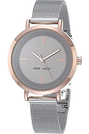 Nine West Orologio da donna con cinturino in maglia mesh, Tonalità