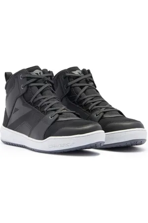 Dainese Suburb D-WP Shoes, Scarpe Moto Impermeabili Uomo, Nero/Bianco/Grigio Ferro, 45 EU