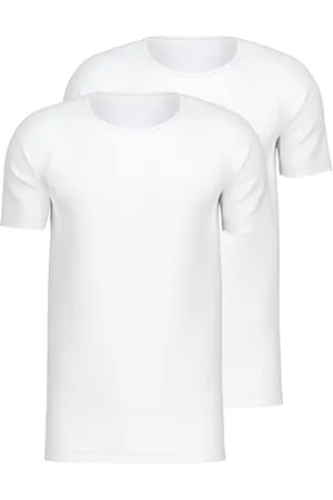 Calida Natural Benefit T-Shirt, (Weiss 001), Large Uomo, Confezione da 2