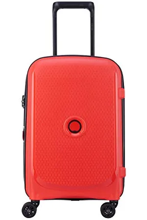Delsey BELMONT PLUS - Valigia da Cabina Rigida Materiale Riciclato e Riciclabile 55x35x25 cm - 34 L - S - Rosso