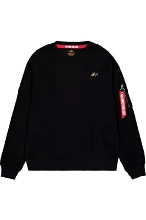 Alpha Industries 3D Small Logo Sweater Maglione, Black, XXL Uomo