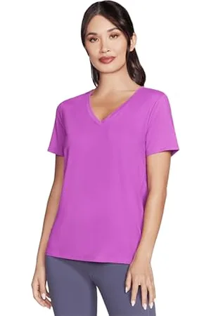 Skechers Godri Serene-Top con Scollo a V T-Shirt, , 3XL Donna