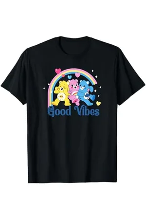 Care Bears Good Vibes Funshine Hearts And Rainbow Group Maglietta