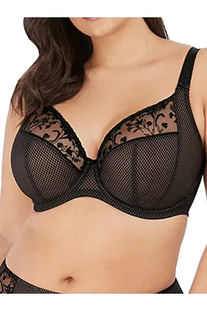 Elomi Charley-Reggiseno con Ferretto Ricamato Scollatura a V, Jet, 6E Donna