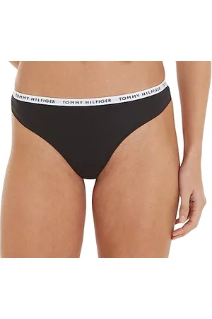 Tommy Hilfiger Perizomi Confezione da 3 Donna Tanga, (Black/Black/Black), L