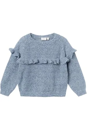 NAME IT NMFOSMINNA LS Knit, Maglione Lavorato a Maglia Bambina,
