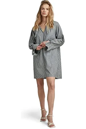 G-Star Donna Effortless Sniper Dress, (rinsed deck stripe D23217-D322-D850), M