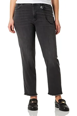 Moschino Cropped Slim Fit 5-Pocket Trousers Pantaloni Casual, Black, 26 da Donna