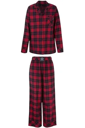 Emporio Armani Tartan Christmas Viscose Long Pajamas Pajama Set, , S Women