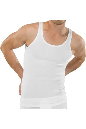 Schiesser Canottiera, collo rotondo, senza maniche, uomo, (Weiss), Small