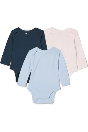 Amazon X Sofia Grainge Body Girocollo a Maniche Lunghe Unisex Bimbi, Pacco da 3, , 6-9 Mesi