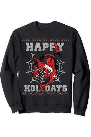 Marvel Spider-Man Natale Happy Holidays Ugly Sweater Felpa