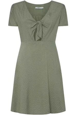 Pepe Jeans Nani Vestito, (Washed Green), S Donna